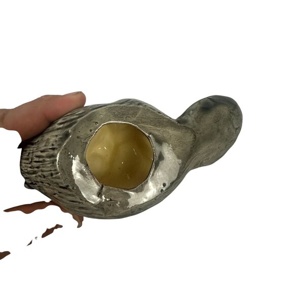 Handcrafted Ceramic Beaver Figurine Set Of Three Gray Black Textured Detailing - Picture 11 of 11